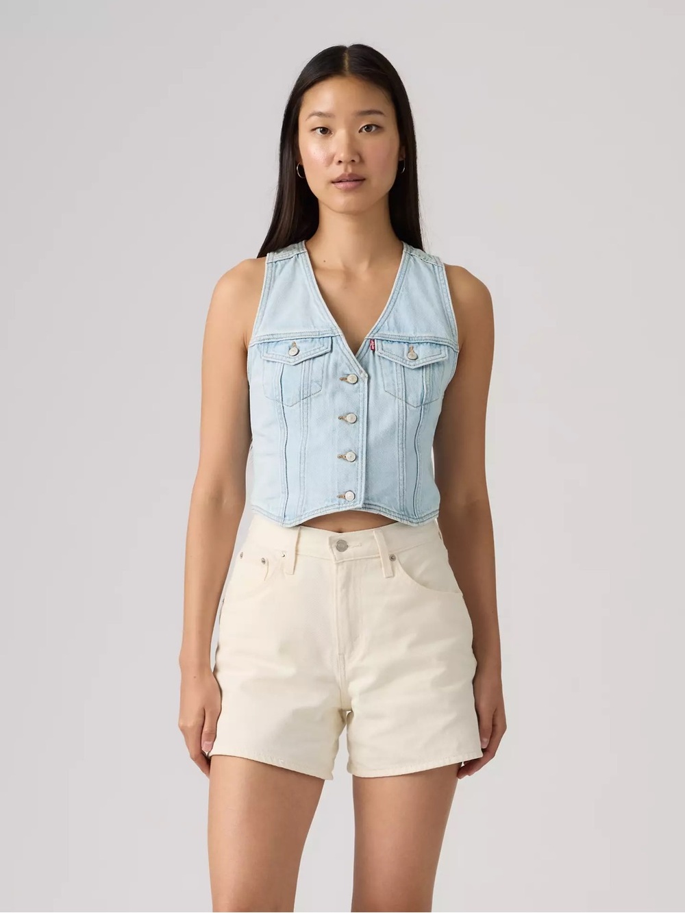 Levi's Denim Racer Vest ‘Never Going To Change’ Light Wash, Sz Medium NWOT